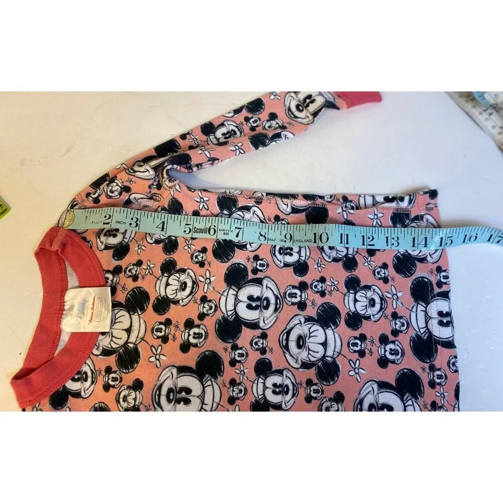 Hanna Andersson x Disney Girls Organic Cotton Mickey Mouse PJs  90cm | 3 Pink